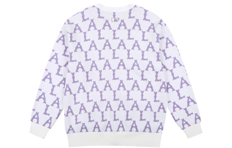 Lookbook MLB モノグラム LAドジャース レトロ ニット セーター ユニセックス パープル 31KT03111-07V