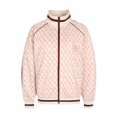 MLB Monogram Lettering Zip-Up Jacket Pink Unisex Long Sleeve 31TRM1031-07P