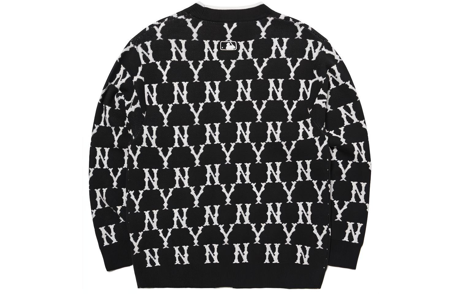 Lookbook MLB モノグラム ロゴ ニット セーター ブラック ユニセックス. 3AKCM0121-50BKS