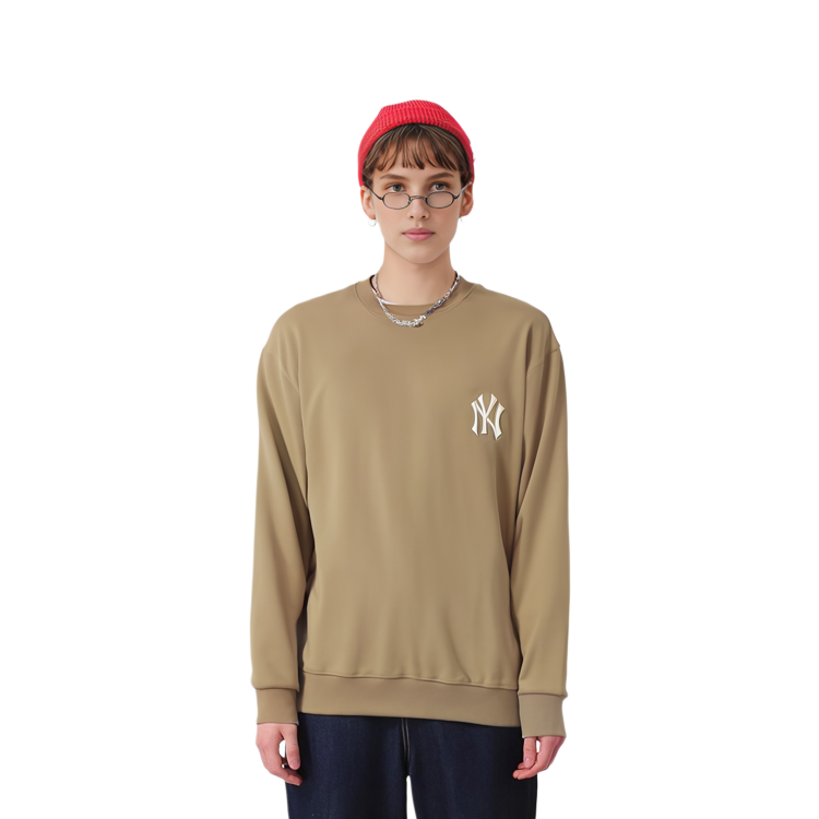 Purchase MLB 单字母标志印花长袖卡其色卫衣 男女款 31MTM1041-50B