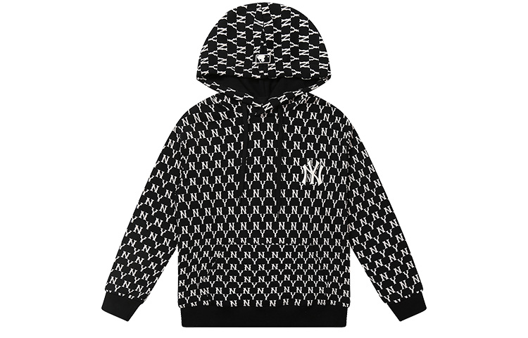 MLB Monogram Logo Print Sweatshirt Unisex Black - Great Gift Option 31HDM2041-50L