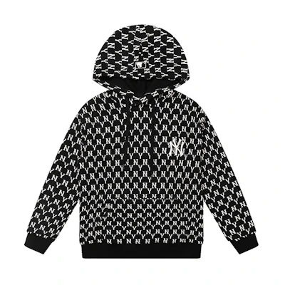 MLB Monogram Logo Print Sweatshirt Unisex Black - Great Gift Option 31HDM2041-50L