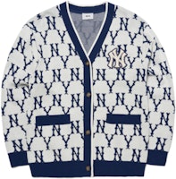 MLB Monogram Logo Series Colorblock Sweater Unisex Blue White. 3AKCM0121-50CRS MLB Monogram Logo Series Colorblock Sweater Unisex Blue White. 3AKCM0121-50CRS