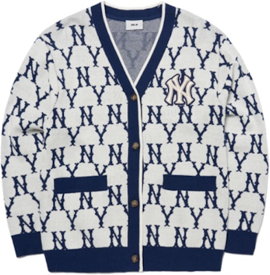 MLB Monogram Logo Series Colorblock Sweater Unisex Blue White. 3AKCM0121-50CRS Buy MLB Monogram Logo Series Colorblock Sweater Unisex Blue White. 3AKCM0121-50CRS