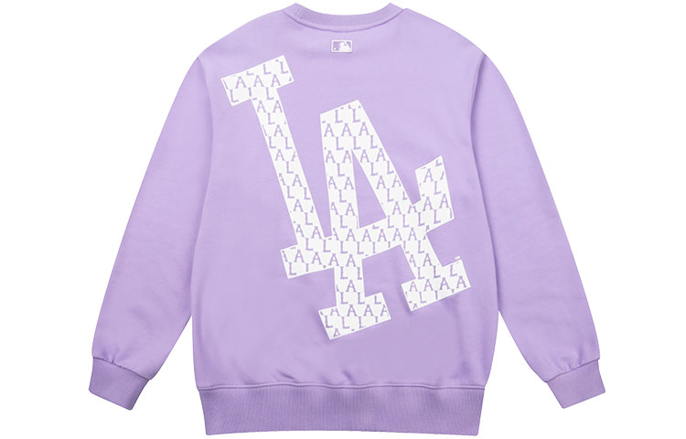 MLB Monogram Los Angeles Dodgers Logo Pullover Sweatshirt Unisex Purple 31MTM2111-07V 圖 2