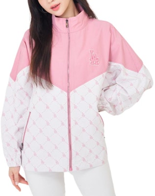 MLB Monogram Los Angeles Dodgers Unisex Soft Pink Casual Long Sleeve Jacket. 3AWJM0341-07PKM Lookbook MLB Monogram Los Angeles Dodgers Unisex Soft Pink Casual Long Sleeve Jacket. 3AWJM0341-07PKM