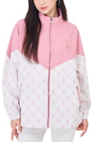 Shop MLB 洛杉磯道奇粉色長袖休閒外套 男女款。 3AWJM0341-07PKM