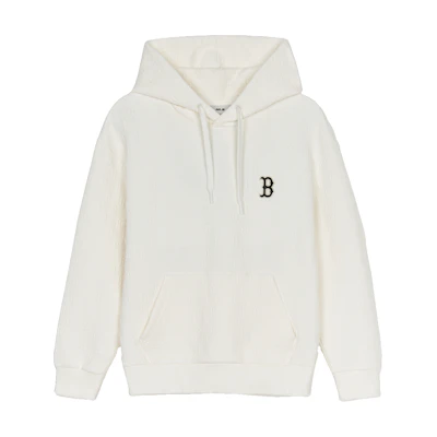 MLB Monogram New York Yankees Beige Loose Fit Hoodie Unisex. 3AHDM1044-43CRS