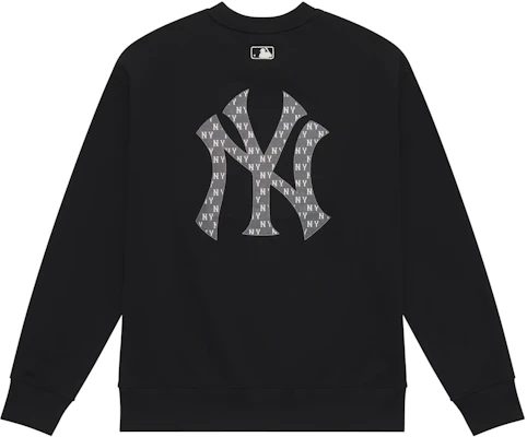 MLB 紐約洋基隊黑色刺繡字母徽標男女款寬鬆款長袖上衣 3AMTM0844-50BKS Order MLB 紐約洋基隊黑色刺繡字母徽標男女款寬鬆款長袖上衣 3AMTM0844-50BKS