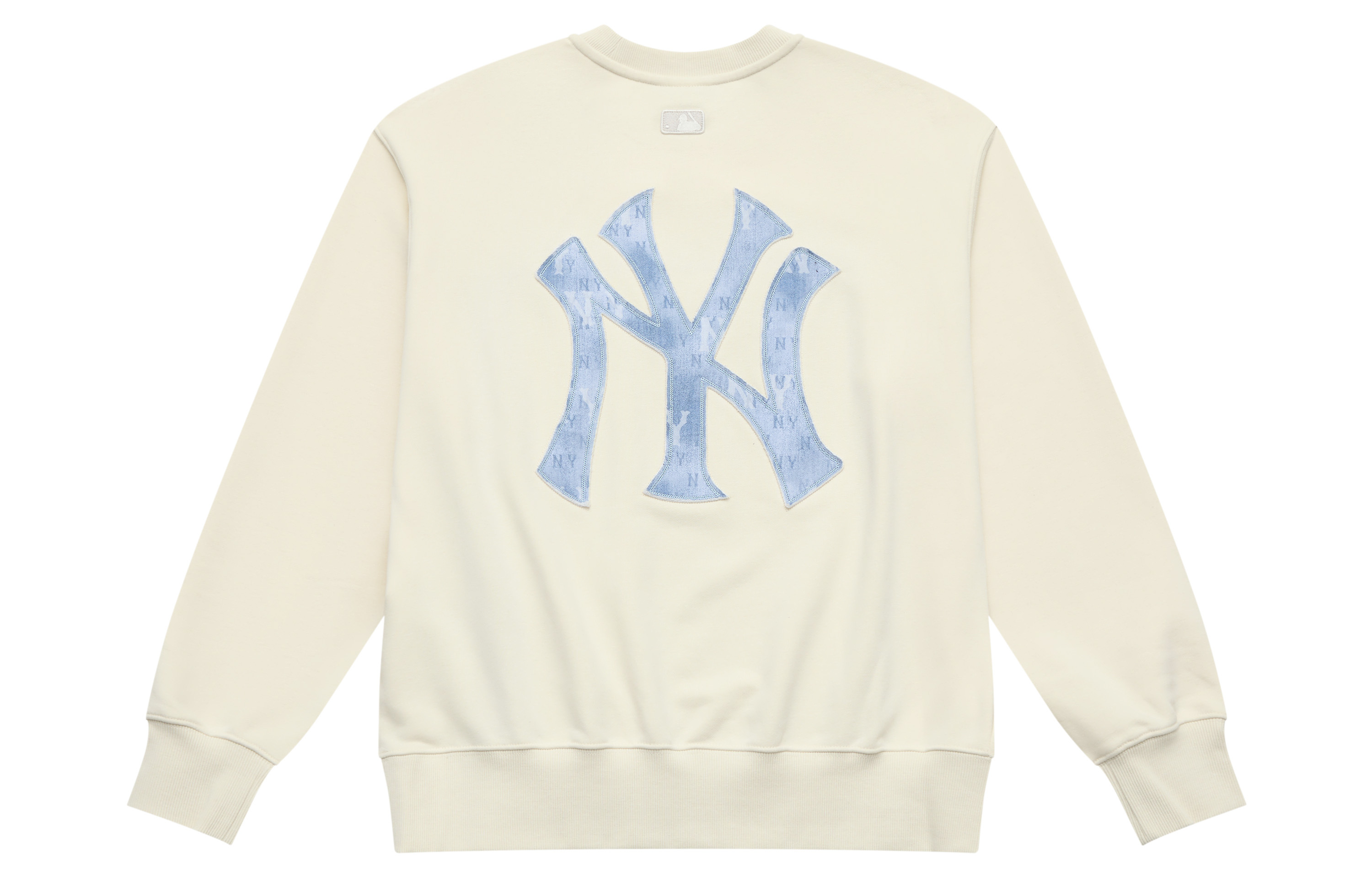 MLB Monogram New York Yankees Cream Crewneck Sweatshirt Unisex Casual Style 3AMTM0754-50CRS