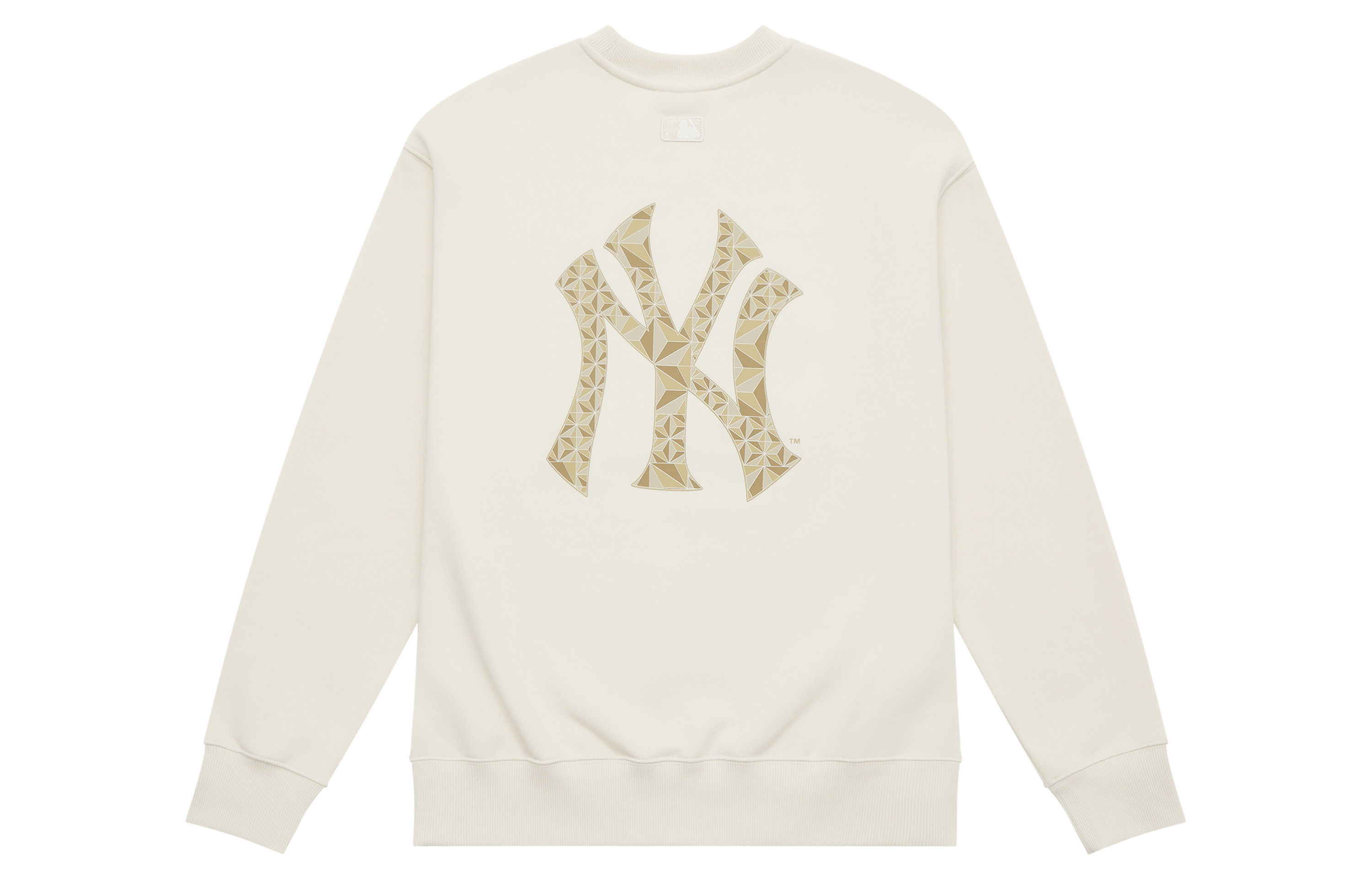 MLB Monogram New York Yankees Cream Pullover Logo Crewneck Sweatshirt Unisex 3AMTM0946-50CRD