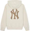 Lookbook MLB Monogram New York Yankees Cream Retro College Style Unisex Hoodie Jacket 3ATRM0544-50CRD