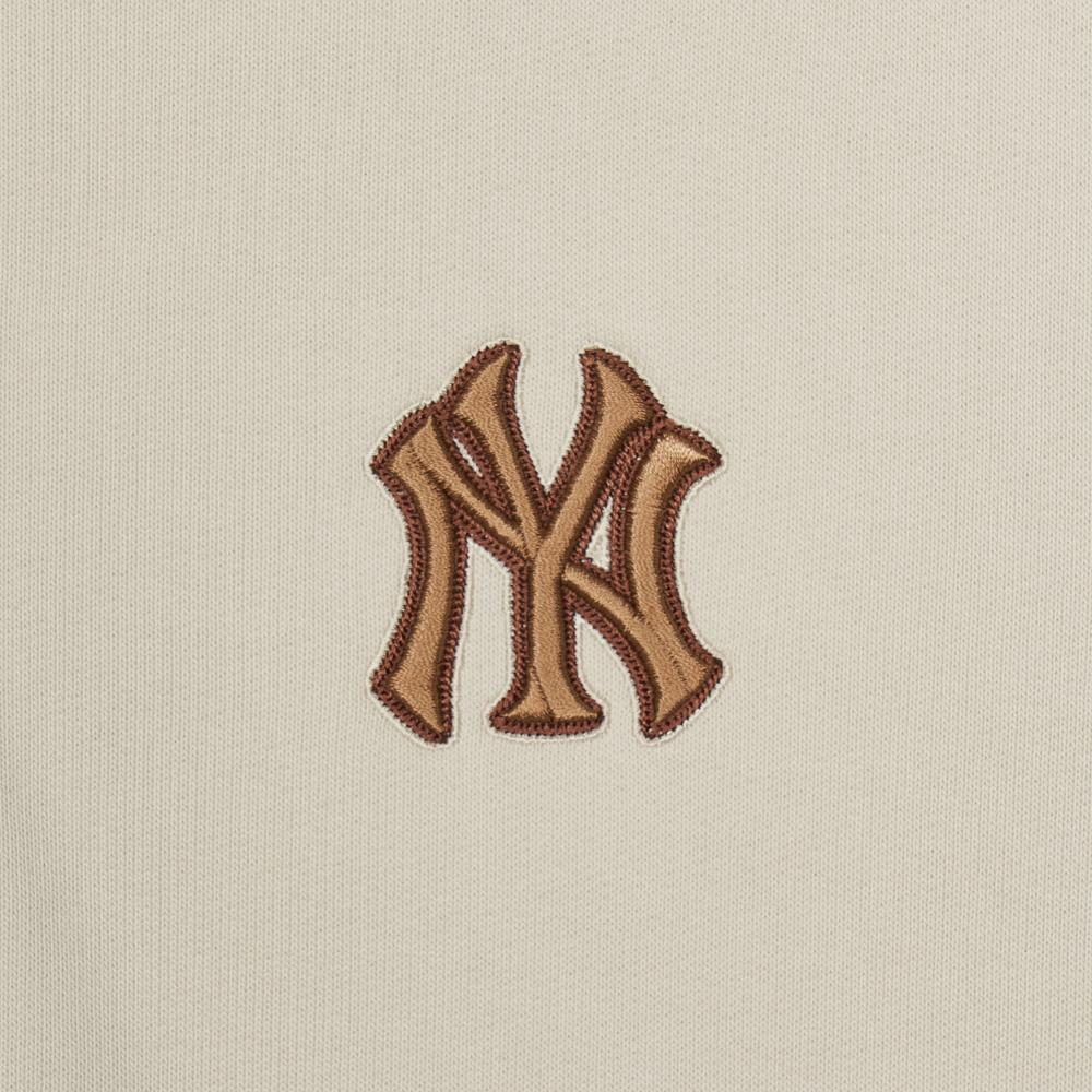 MLB Monogram New York Yankees Cream Retro College Style Unisex Hoodie Jacket 3ATRM0544-50CRD 圖 8