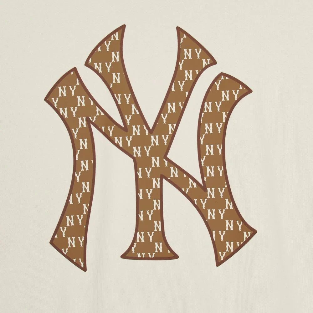 MLB Monogram New York Yankees Cream Retro College Style Unisex Hoodie Jacket 3ATRM0544-50CRD 圖 9