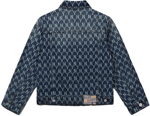 MLB Monogram New York Yankees Denim Jacket Unisex Blue 31JPN3041-50U Lookbook MLB Monogram New York Yankees Denim Jacket Unisex Blue 31JPN3041-50U