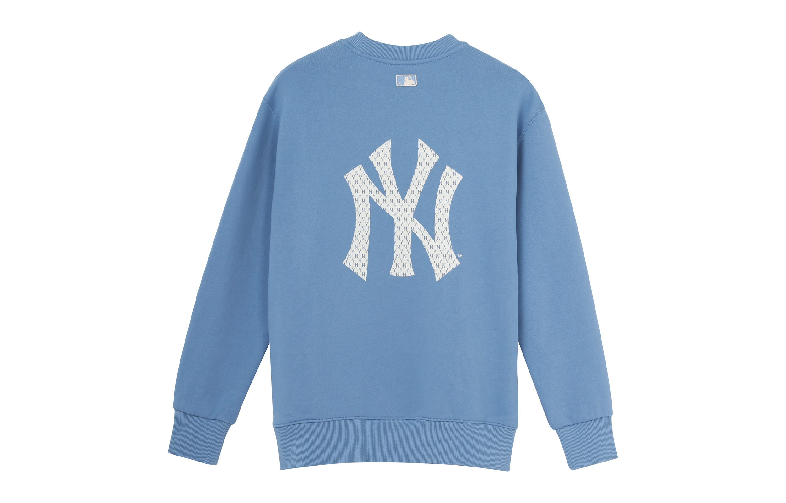 MLB Monogram New York Yankees Embroidered Logo Oversized Sweatshirt Blue Unisex 31MTM1041-50S 圖 3
