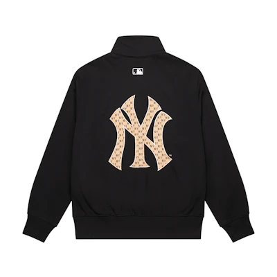 MLB Monogram New York Yankees FW23 Vintage Logo Zip-Up Jacket Black Unisex 3ATRM1034-50BKS