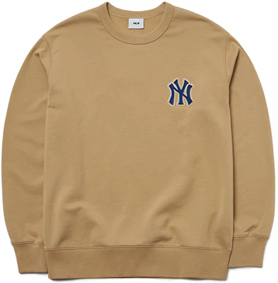MLB 經典紐約洋基卡其色圓領衛衣 男女適穿 3AMTM0121-50BGD Order MLB 經典紐約洋基卡其色圓領衛衣 男女適穿 3AMTM0121-50BGD
