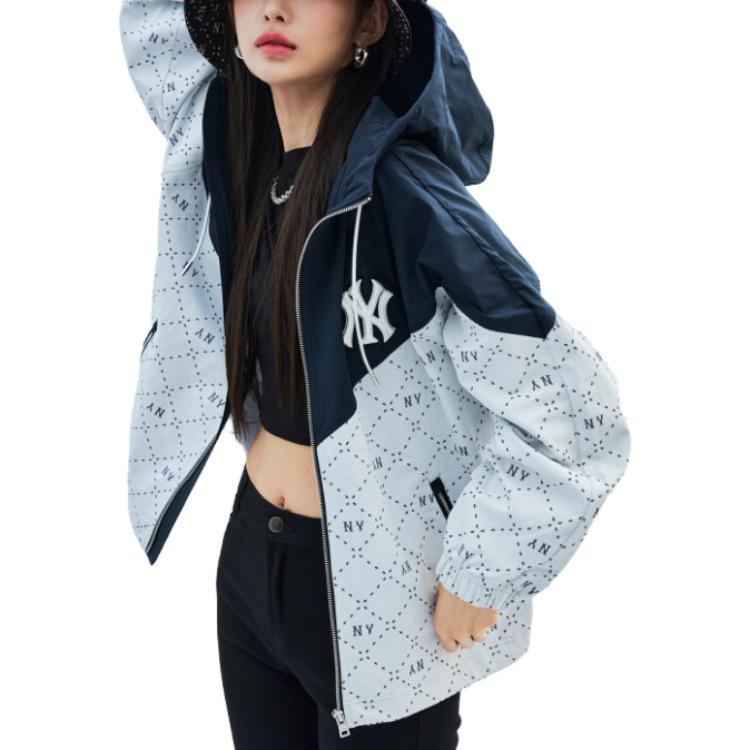 MLB Monogram New York Yankees Letter Embroidery Hoodie Jacket Unisex Cream. 3AWJM0234-50CRD 圖 6