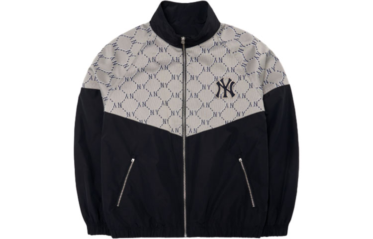 MLB Monogram New York Yankees Letterman Jacket Black Unisex Fall Edition. 3AWJM0221-50BGS