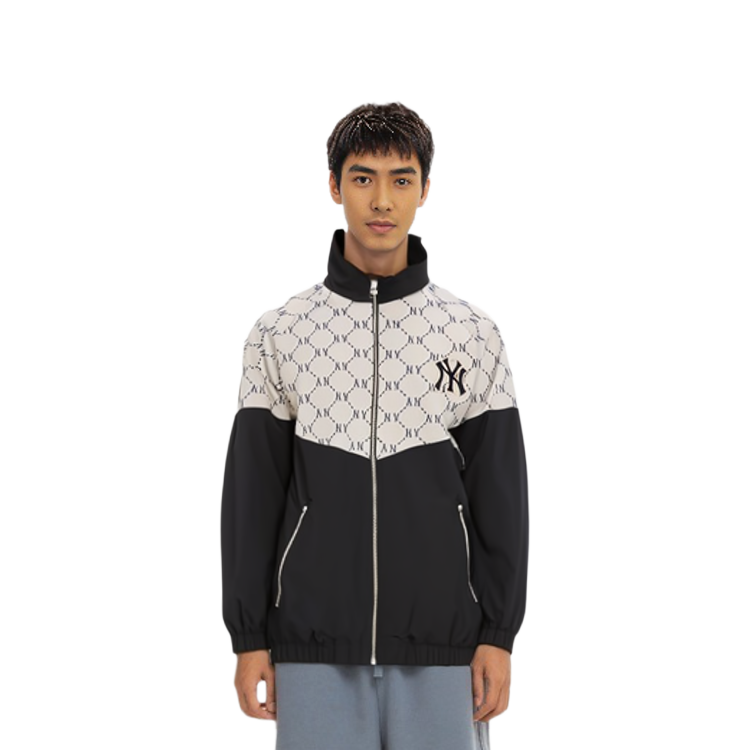Shop Chaqueta Letterman Negra MLB Monograma New York Yankees Unisex Edición Otoño. 3AWJM0221-50BGS