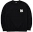 Lookbook MLB 紐約洋基標誌款黑色男女款圓領衛衣 3AMTM0121-50BKS