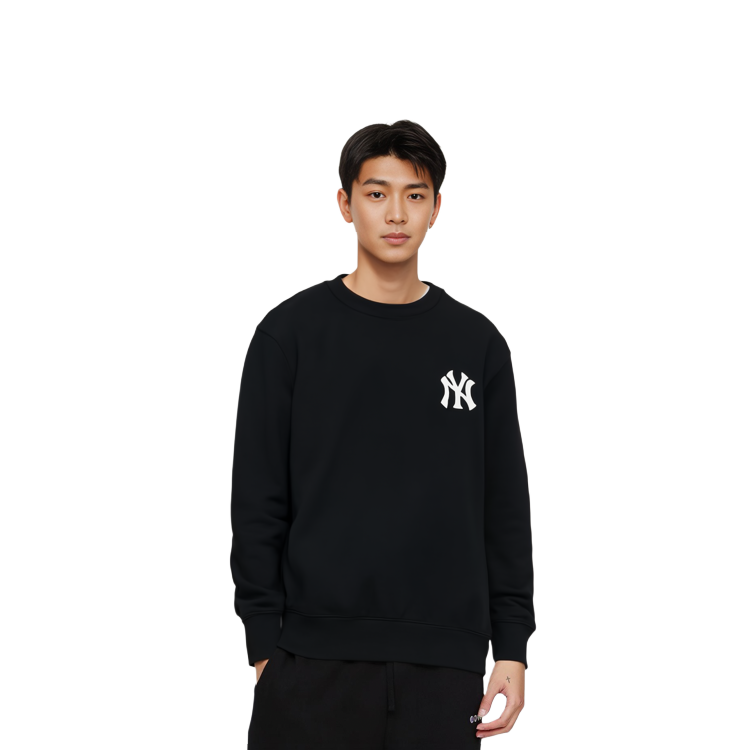 Details for MLB 紐約洋基標誌款黑色男女款圓領衛衣 3AMTM0121-50BKS