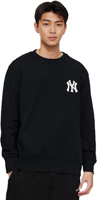 MLB 紐約洋基標誌款黑色男女款圓領衛衣 3AMTM0121-50BKS Details for MLB 紐約洋基標誌款黑色男女款圓領衛衣 3AMTM0121-50BKS