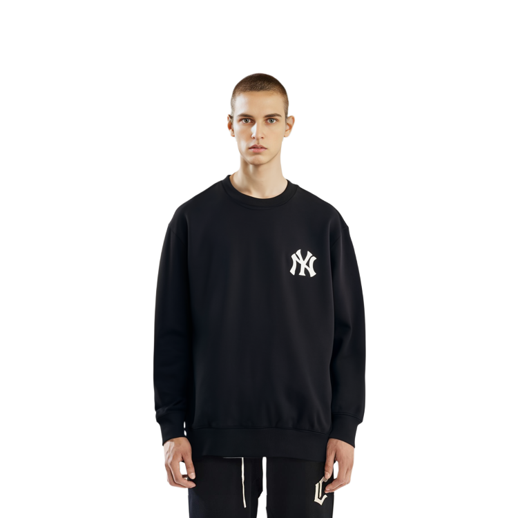 Sizing MLB 紐約洋基標誌款黑色男女款圓領衛衣 3AMTM0121-50BKS