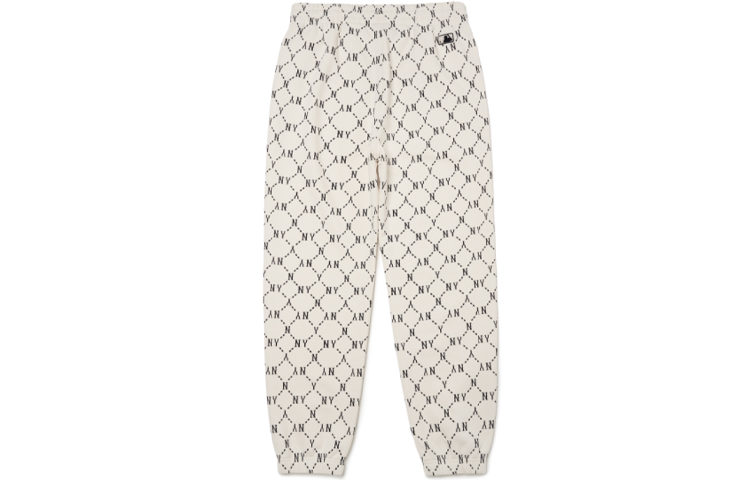 Lookbook Pantalones Jogger Unisex Beige MLB Monogram New York Yankees Logo. 3APTM0114-50CRS