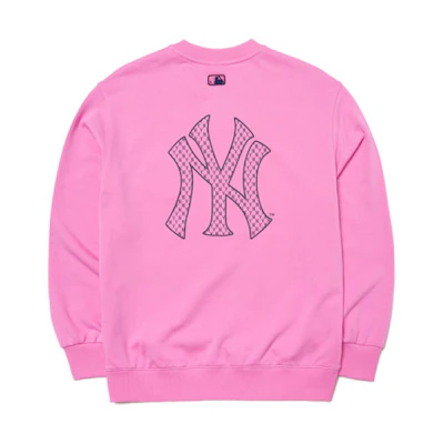 MLB Monogram New York Yankees Pink Vintage Crewneck Sweatshirt Unisex 3AMTM0114-50PKD