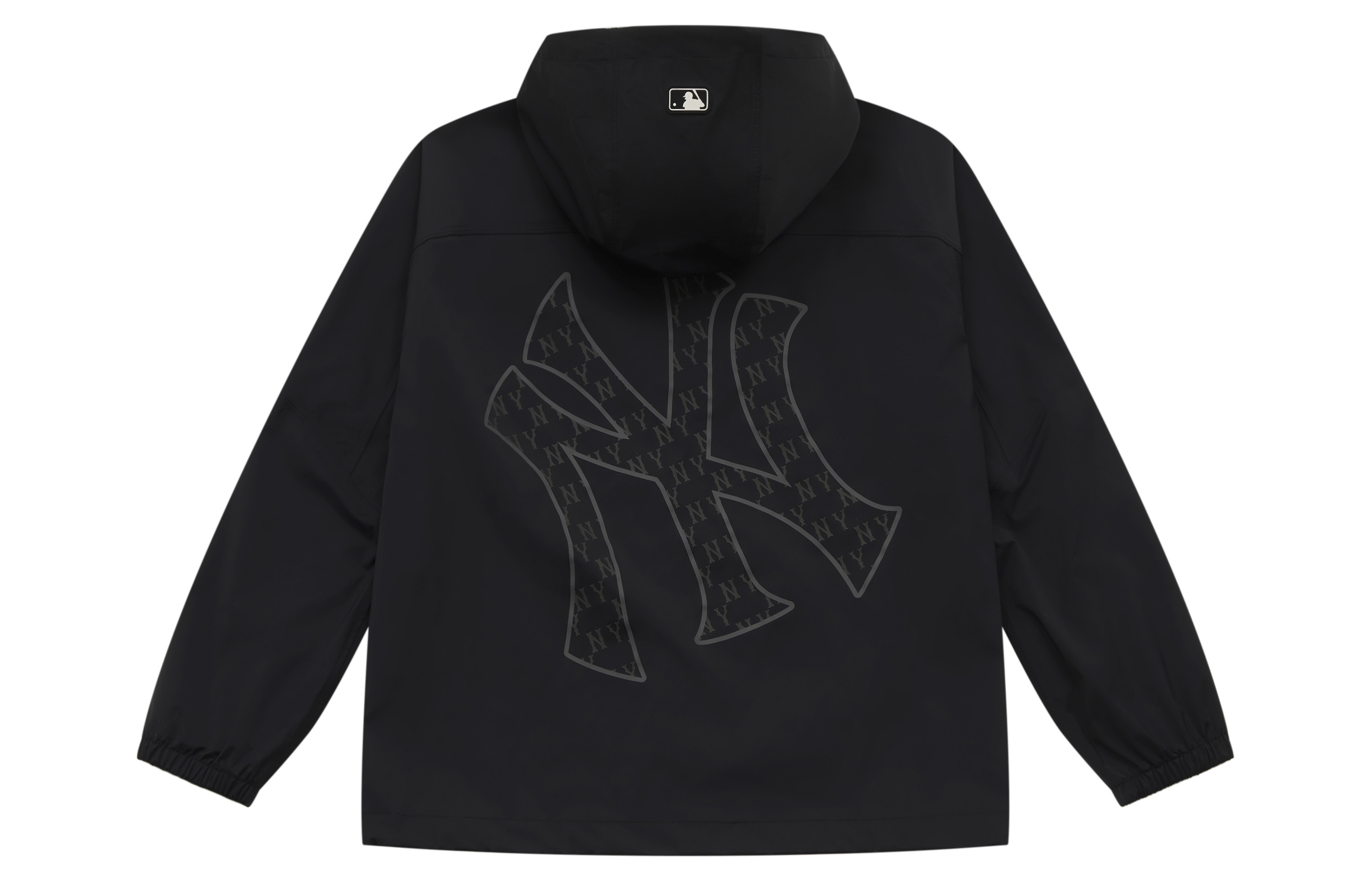 MLB Monogram New York Yankees Unisex Black Windproof Hoodie Jacket 3AWJM0551-50BKS 圖 2
