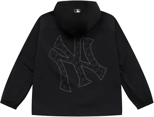 MLB Monogram New York Yankees Unisex Black Windproof Hoodie Jacket 3AWJM0551-50BKS Order MLB Monogram New York Yankees Unisex Black Windproof Hoodie Jacket 3AWJM0551-50BKS