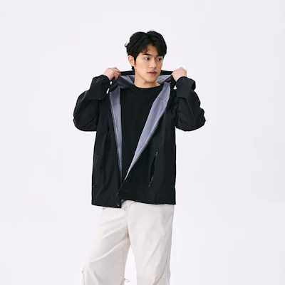 MLB Monogram New York Yankees Unisex Black Windproof Hoodie Jacket 3AWJM0551-50BKS Details for MLB Monogram New York Yankees Unisex Black Windproof Hoodie Jacket 3AWJM0551-50BKS