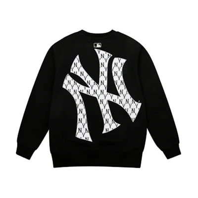 MLB Monogram NY Yankees Big Logo Unisex Sweatshirt Black 31MTM2111-50L