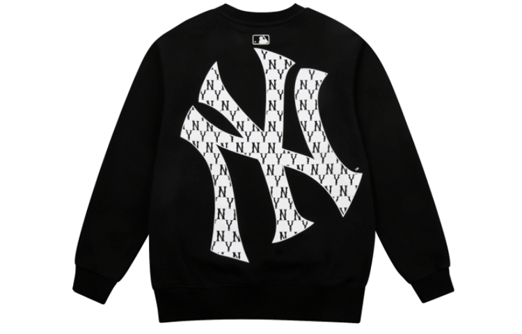 Order Sweatshirt Hitam Unisex MLB Monogram NY Yankees Big Logo. 31MTM2111-50L