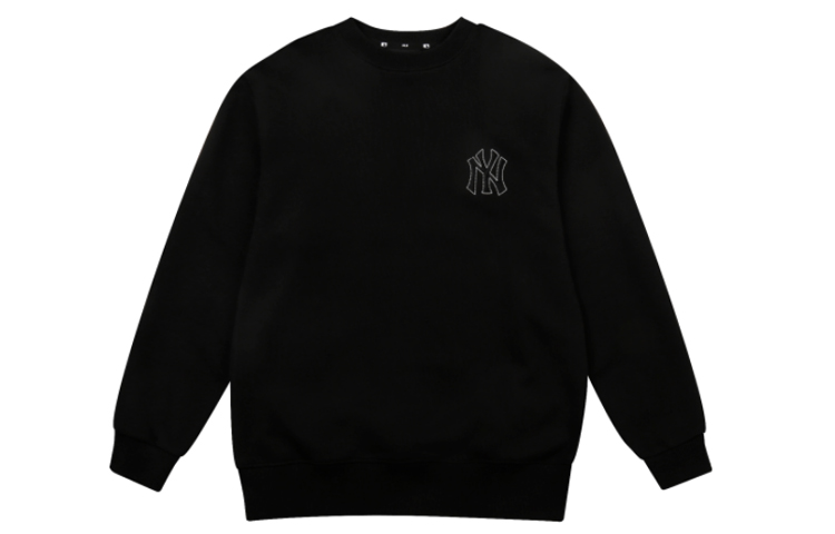Lookbook Sweatshirt Hitam Unisex MLB Monogram NY Yankees Big Logo. 31MTM2111-50L
