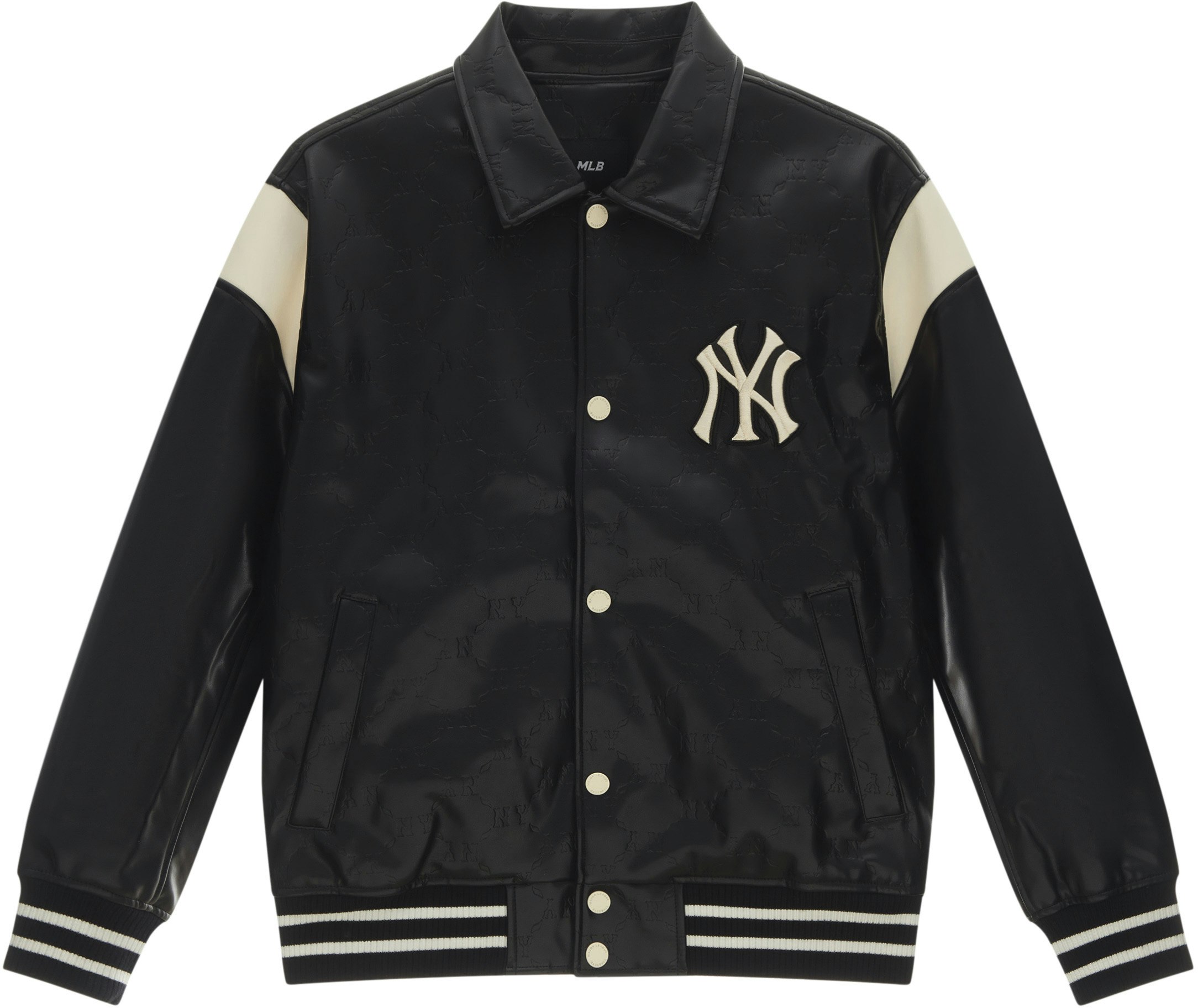 mlb-monogram-ny-yankees-black-leather-baseball-jacket-24-fw-unisex-diamond-print-3-ajpm-0444-50-bks