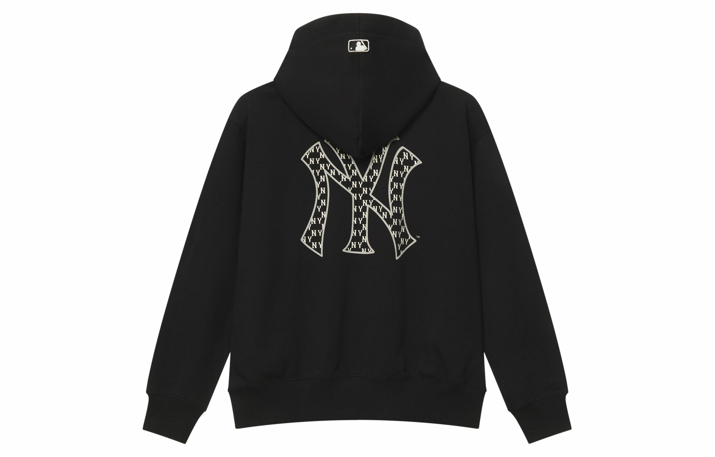 MLB Monogram NY Yankees Black Logo Zip Hoodie Unisex Casual Long Sleeve Jacket 3ATRM0451-50BKS 圖 2