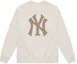 Buy MLB Monogram NY Yankees Cream Sweatshirt Lengan Panjang Unisex Gaya Retro. 3AMTM0444-50CRD