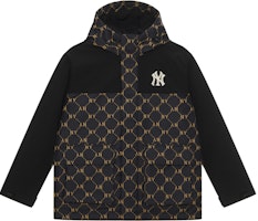 MLB Monogram NY Yankees FW24 Letter Print Patchwork Hooded Down Jacket Black Unisex. 3ADJM0846-50BKS MLB Monogram NY Yankees FW24 Letter Print Patchwork Hooded Down Jacket Black Unisex. 3ADJM0846-50BKS