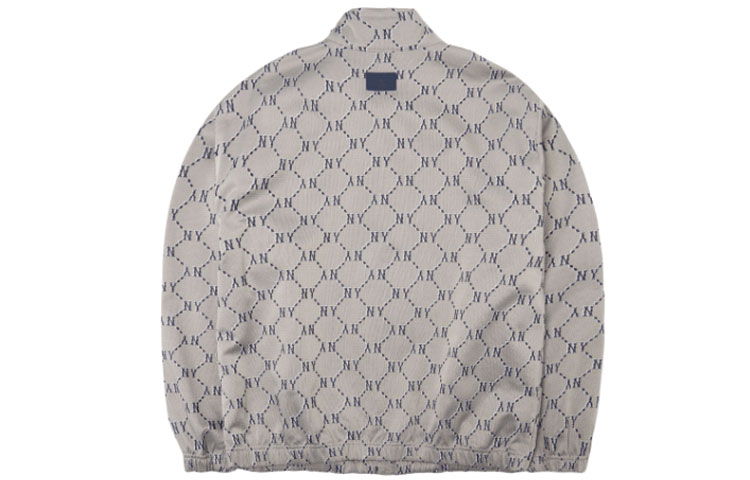 Lookbook MLB Monogram NY Yankees Jaket Windbreaker Jacquard Abu-Abu Pria Edisi Musim Gugur 3LWJM0321-50BGS