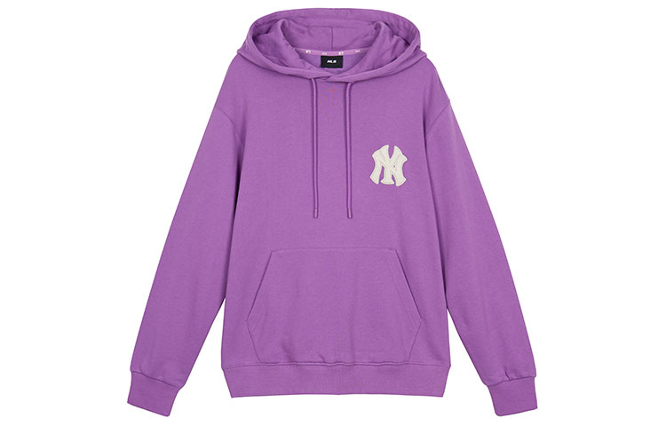 MLB Monogram NY Yankees Purple Oversized Hoodie Unisex Casual Long Sleeve 3AHDM0114-50LDD