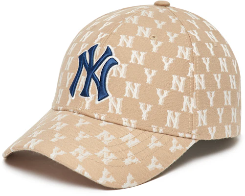 MLB Monogram Polyester Baseball Cap Khaki Unisex Couple Style. 3ACPFF02N-50BGD Buy MLB Monogram Polyester Baseball Cap Khaki Unisex Couple Style. 3ACPFF02N-50BGD