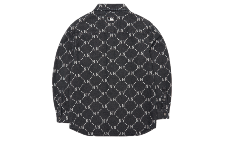 Lookbook MLB モノグラムデニムレトロ長袖シャツ ユニセックス ブラック. 3ADRMN421-50BKS