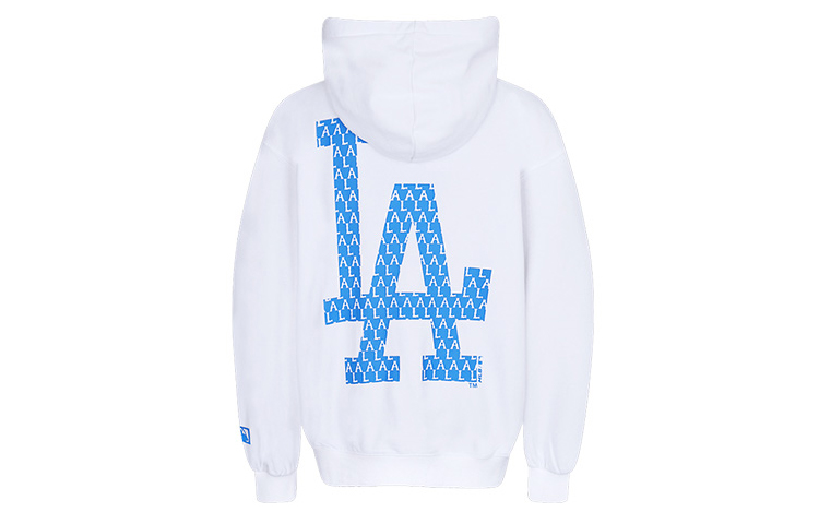 MLB Monogram Print Long-Sleeve Sweatshirt Unisex White 31HDM1011-07W