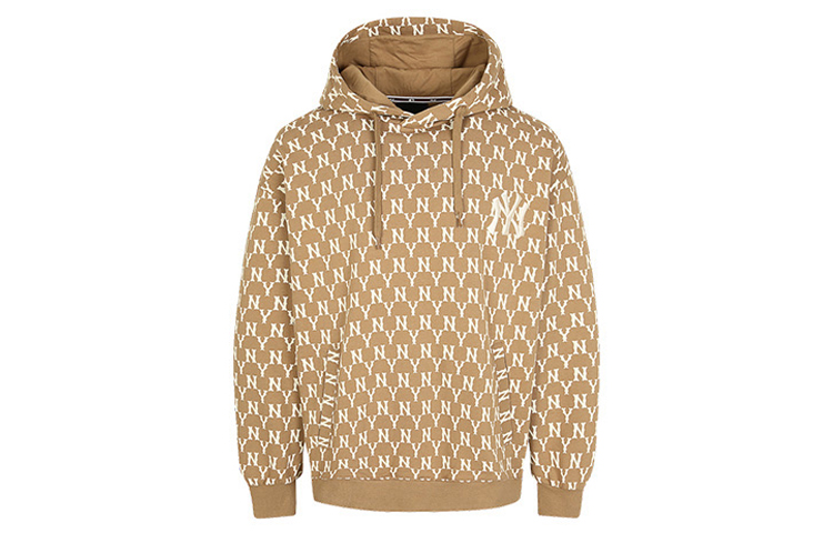 MLB Monogram Retro Long-Sleeve Sweatshirt Beige Unisex 31HDM1941-50B