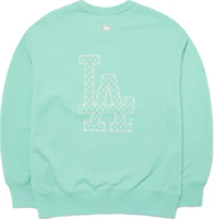 MLB Monogram Series LA Dodgers Logo Crewneck Sweatshirt Green Unisex 3AMTM0121-07MTL MLB Monogram Series LA Dodgers Logo Crewneck Sweatshirt Green Unisex 3AMTM0121-07MTL