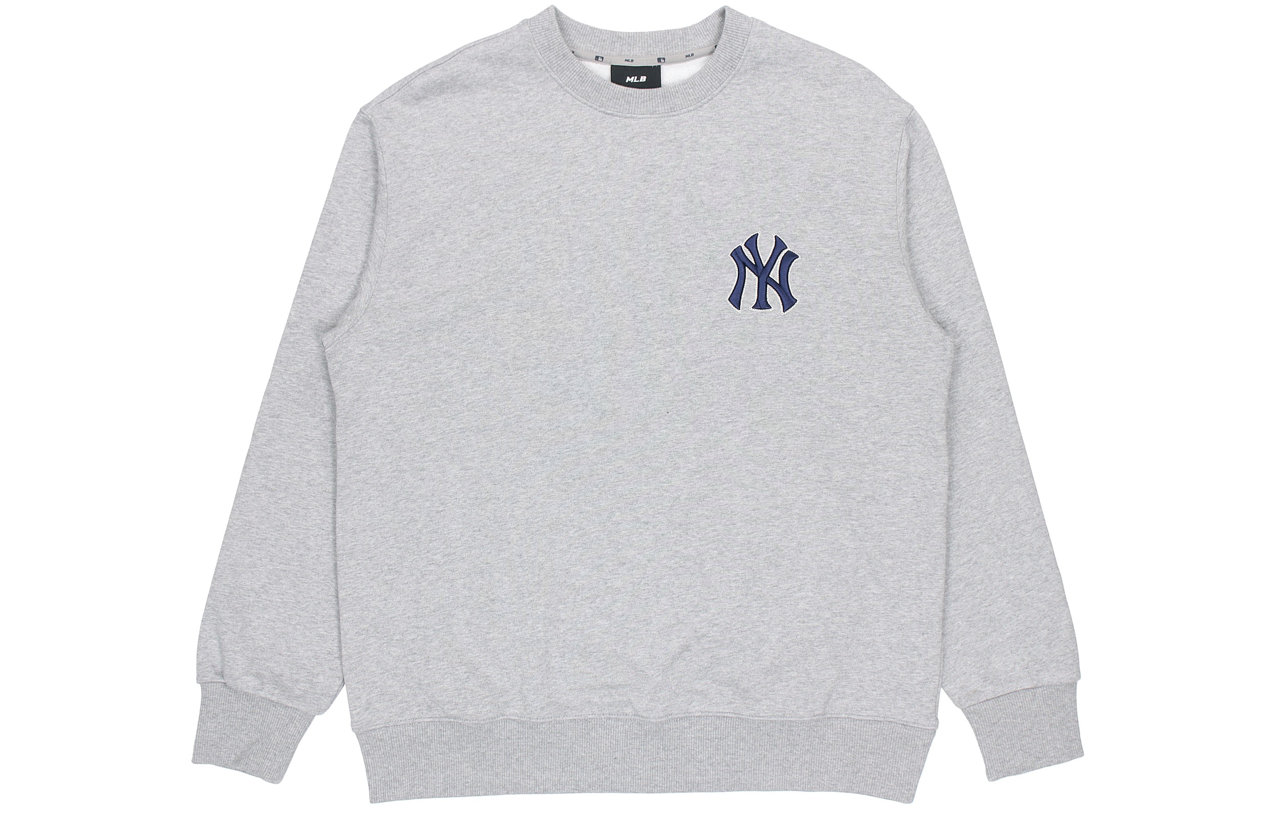 MLB Monogram Series New York Yankees Gradient Logo Crewneck Sweatshirt Grey 3AMTM0514-50MGS
