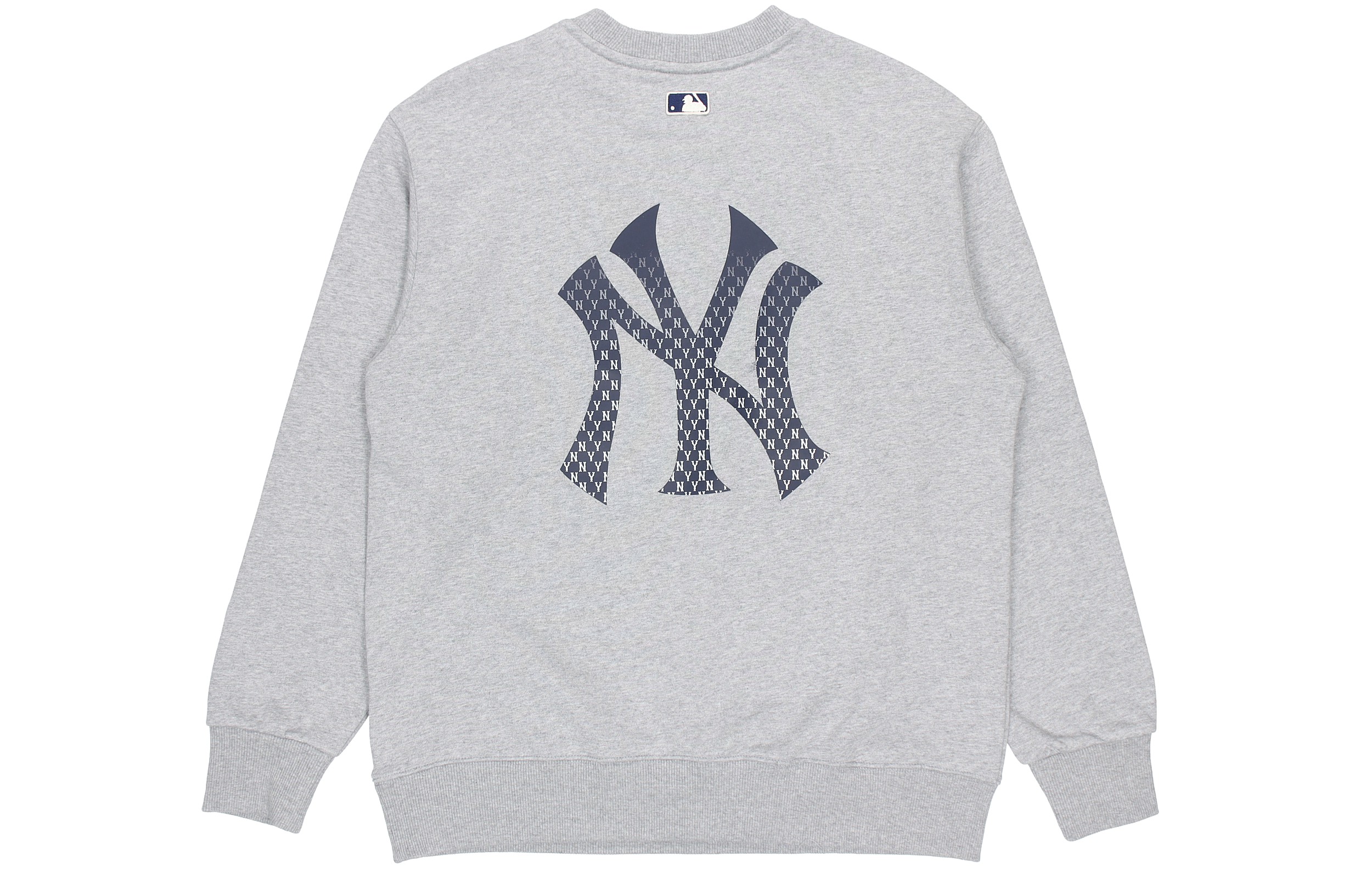 MLB Monogram Series New York Yankees Gradient Logo Crewneck Sweatshirt Grey 3AMTM0514-50MGS 圖 3